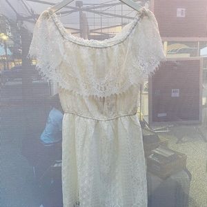 BB Dakota Zinna Lace Ruffle Dress